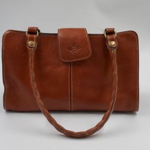 Patricia Nash Brown Leather Satchel Bag